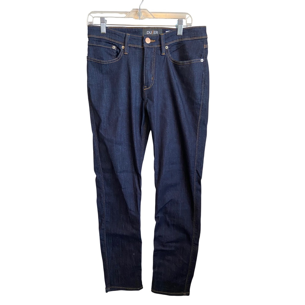 DU/ER L2X Slim Fit Performance Denim Jeans Dark Indigo Blue 32x30 Mens